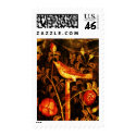 NIGHTINGALE WITH ROSES , Red Black Yellow postage