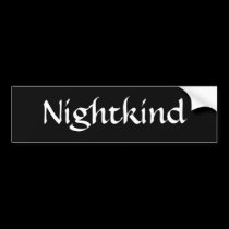 Nightkind/White Bumpersticker bumper stickers