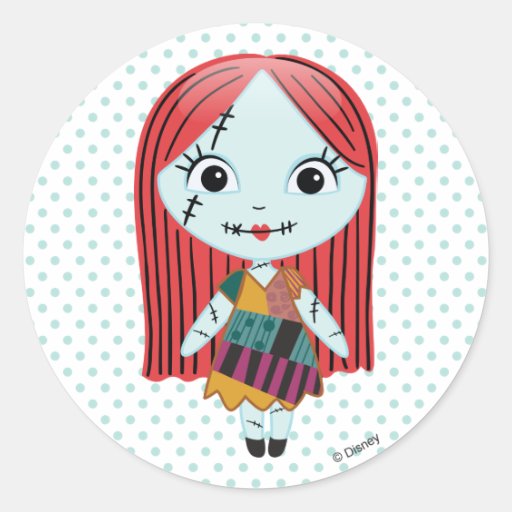 Nightmare Before Christmas Sally Emoji Classic Round Sticker Zazzle