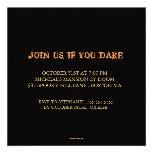 Nightmare Neighborhood Halloween Party Invitation