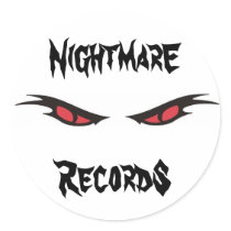 nightmare records logo sticker sheet