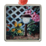 flowers, garden, solar, lamp, night, light, pink,