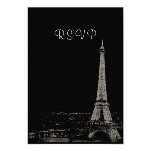 Nights in Paris RSVP Personalized Invites