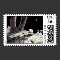 Nightscape postage stamps stamps