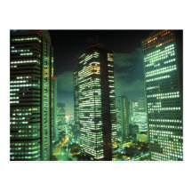 Nightscape, Shinjuku, Tokyo, Japan Post Card