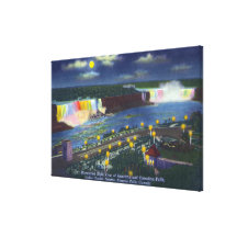 Nighttime View of Oakes Garden Theatre and Canvas Print