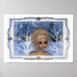 Nighttime Winter Elf Poster Print