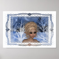 Nighttime Winter Elf Poster Print