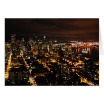 Nightview of Seattle Card cards