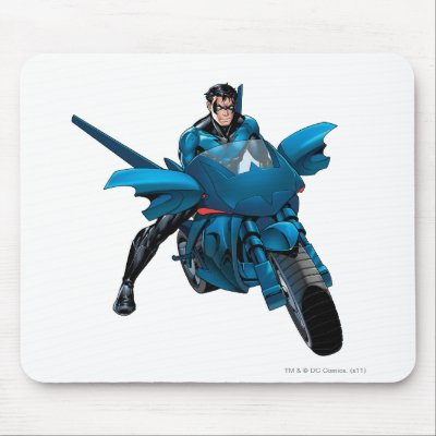 Nightwing on bike mousepads