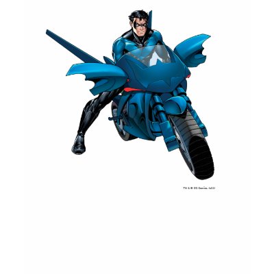 Nightwing on bike t-shirts