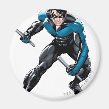 Nightwing with Weapons Fridge Magnet