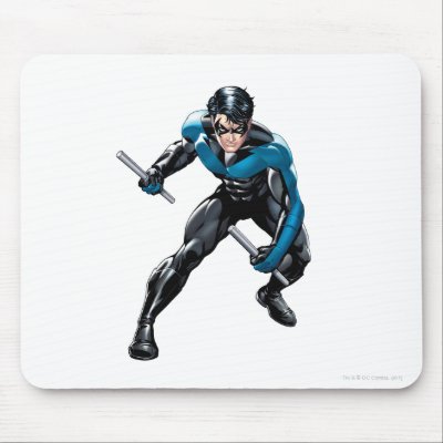 Nightwing with Weapons mousepads