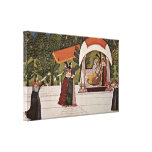 Nihal Chand - Krishna and Radha in a Pavilion Stretched Canvas Prints