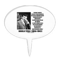 Nikola Tesla Alternate Currents Mechanical Nature Cake Topper