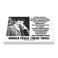 Nikola Tesla Alternate Currents Mechanical Nature Canvas Print