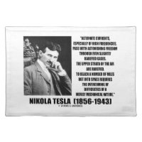 Nikola Tesla Alternate Currents Mechanical Nature Cloth Placemat