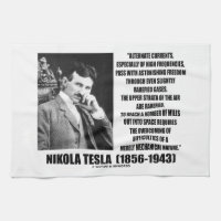 Nikola Tesla Alternate Currents Mechanical Nature Hand Towels