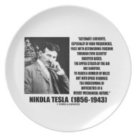 Nikola Tesla Alternate Currents Mechanical Nature Plate