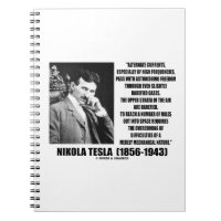 Nikola Tesla Alternate Currents Mechanical Nature Spiral Notebooks