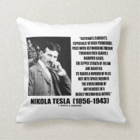 Nikola Tesla Alternate Currents Mechanical Nature Throw Pillow