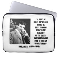 Nikola Tesla Capacity Of Earth Charge Electrified Laptop Sleeve