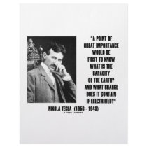 Nikola Tesla Capacity Of Earth Charge Electrified letterhead