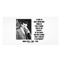 Nikola Tesla Capacity Of Earth Charge Electrified photo cards