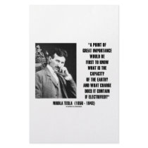 Nikola Tesla Capacity Of Earth Charge Electrified stationery