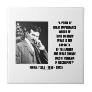 Nikola Tesla Capacity Of Earth Charge Electrified Small Square Tile