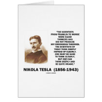Nikola Tesla Clear Thinkers Sane To Think Clearly cards