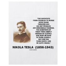 Nikola Tesla Clear Thinkers Sane To Think Clearly Personalized Flyer
