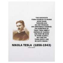 Nikola Tesla Clear Thinkers Sane To Think Clearly letterhead
