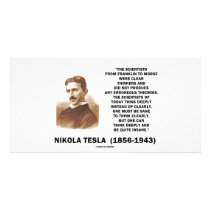 Nikola Tesla Clear Thinkers Sane To Think Clearly photo cards