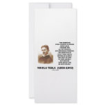 Nikola Tesla Clear Thinkers Sane To Think Clearly rack cards