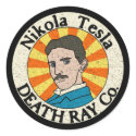 Nikola Tesla Death Ray Co. Stickers by Sporkbender Nikola Tesla Death Ray Co. Stickers
