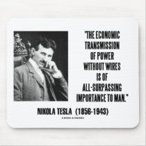 Nikola Tesla Economic Transmission Of Power Mousepads