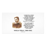 Nikola Tesla Edison Needle Haystack Theory Quote Photo Card Template