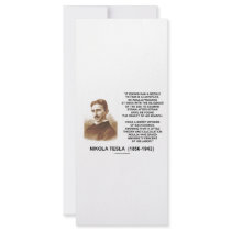 Nikola Tesla Edison Needle Haystack Theory Quote Rack Card