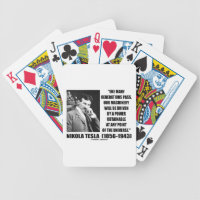 Nikola Tesla Ere Many Generations Power Driven Bicycle Playing Cards