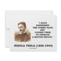 Nikola Tesla Harnessed Cosmic Rays Motive Device Announcement