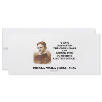 Nikola Tesla Harnessed Cosmic Rays Motive Device Custom Rack Cards