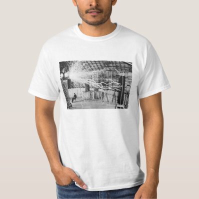 Nikola Tesla Laboratory Electricity Picture T-shirt