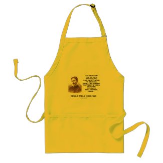 Nikola Tesla Let The Future Tell The Truth Quote apron