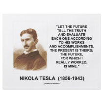 Nikola Tesla Let The Future Tell The Truth Quote flyers