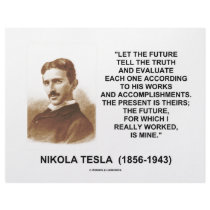 Nikola Tesla Let The Future Tell The Truth Quote letterhead