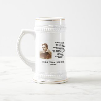 Nikola Tesla Let The Future Tell The Truth Quote mug