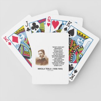 Nikola Tesla Money Invested Experiments Mankind To Bicycle Poker Cards