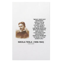 Nikola Tesla Money Value Discoveries Easier Life stationery
