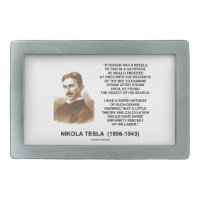 Nikola Tesla Needle In Haystack Theory Calculation Belt Buckles